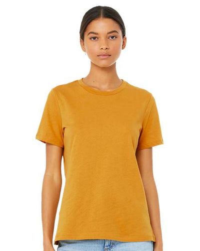 BELLA + CANVAS 6400CVC Heather Mustard — on model front