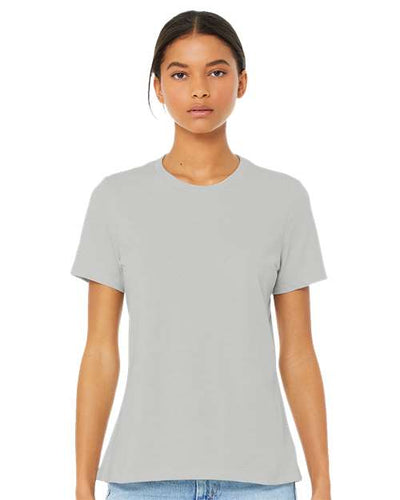 BELLA + CANVAS 6400CVC Heather Silver — on model front
