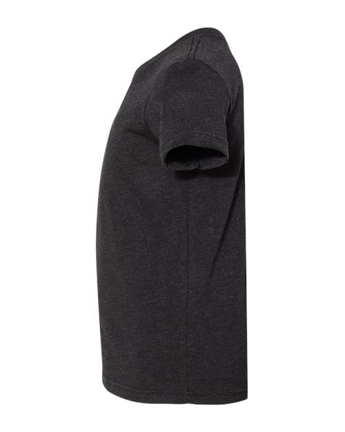 BELLA + CANVAS 3001YCVC Black Heather — direct side
