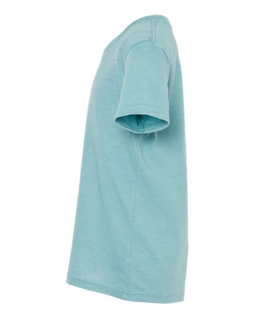 BELLA + CANVAS 3001YCVC Heather Blue Lagoon — direct side