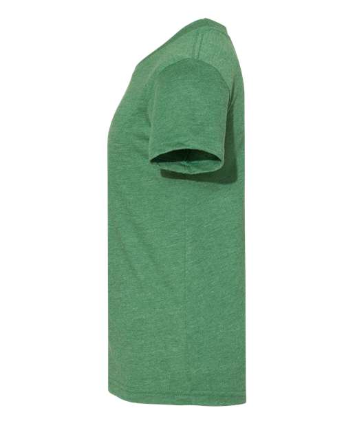 BELLA + CANVAS 3001YCVC Heather Grass Green — direct side