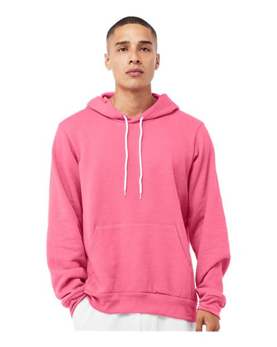 BELLA + CANVAS 3719 Heather Charity Pink — on model front