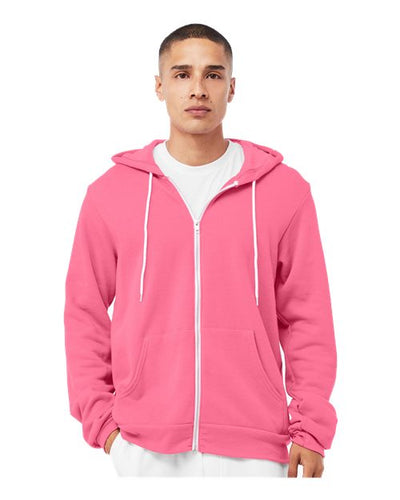 BELLA + CANVAS 3739 Heather Charity Pink — on model front