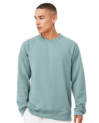 BELLA + CANVAS 3901 Heather Blue Lagoon — on model front