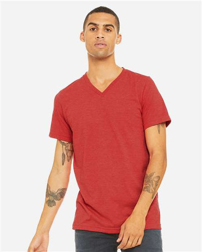 BELLA + CANVAS 3005CVC Heather Red — on model front