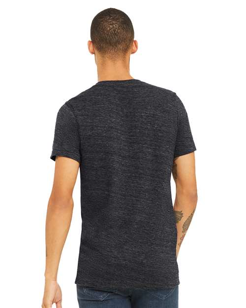 BELLA + CANVAS 3655 Charcoal Black Slub — on model back