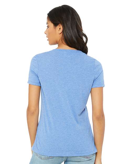 BELLA + CANVAS 6415 Blue Triblend — on model back