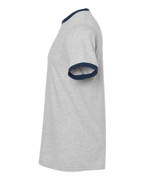 Tultex 246 Heather Grey/ Navy — direct side