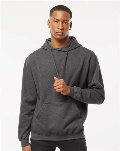 Tultex 320 Heather Charcoal — on model front