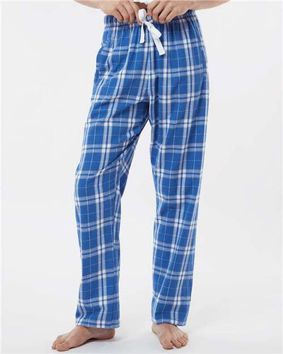Boxercraft BW6620 Royal/ Silver Plaid — on model front