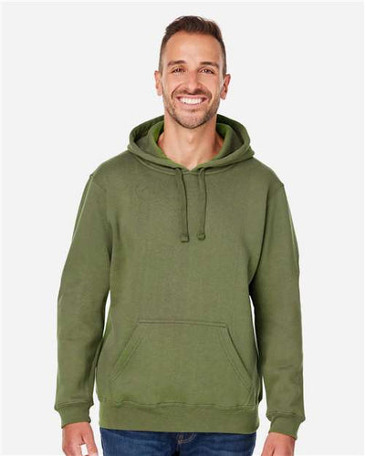 J. America 8824 Military Green — on model front