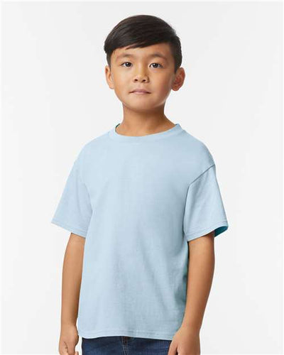 Gildan 65000B Light Blue — on model front