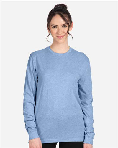 Next Level 6211 Heather Columbia Blue — on model front