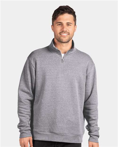 Next Level 9643 Heather Grey — on model front