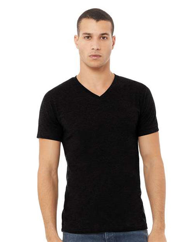 BELLA + CANVAS 3005CVC Solid Black Blend — on model front
