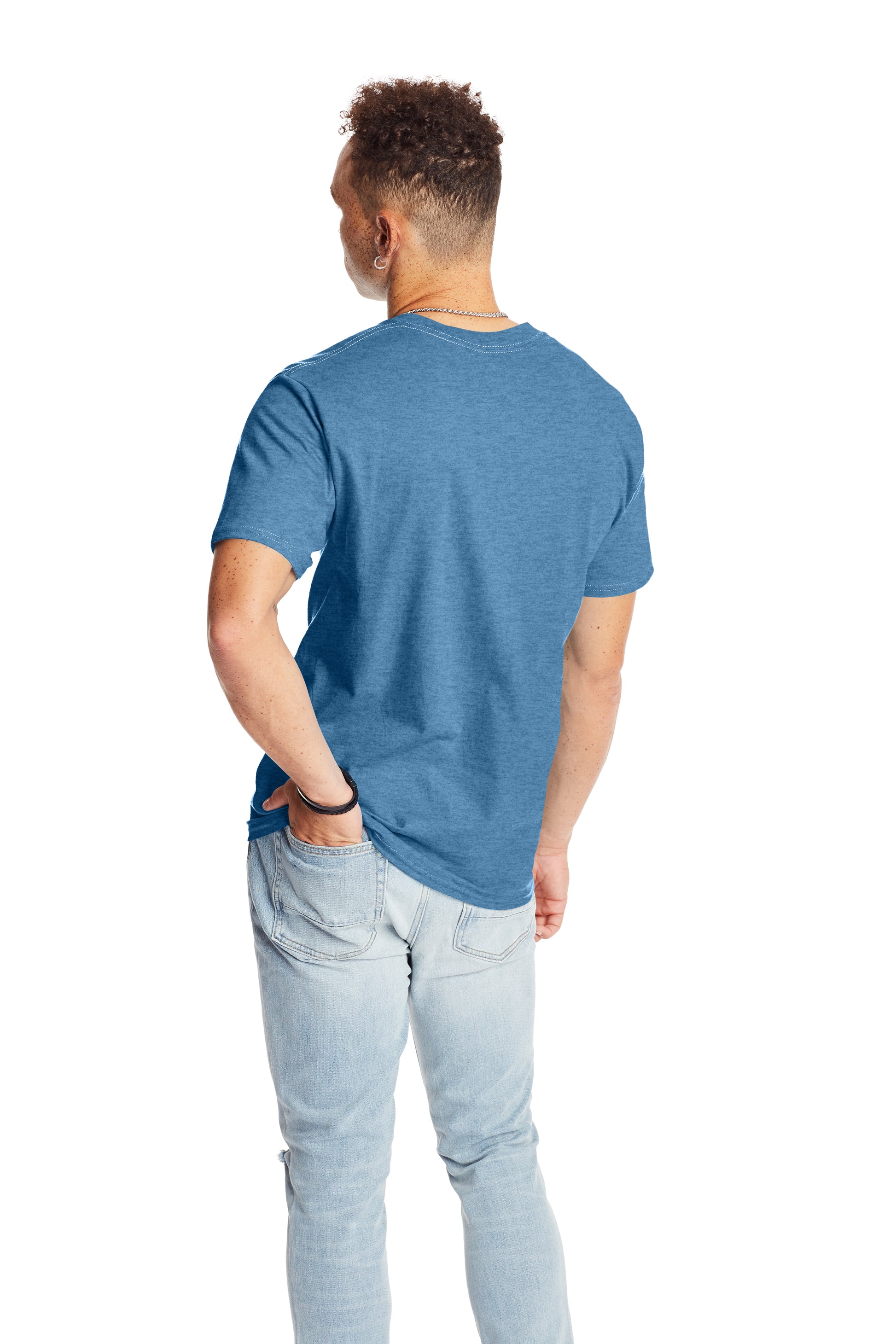 Beefy-T® Short Sleeve Tee - Heather Blue