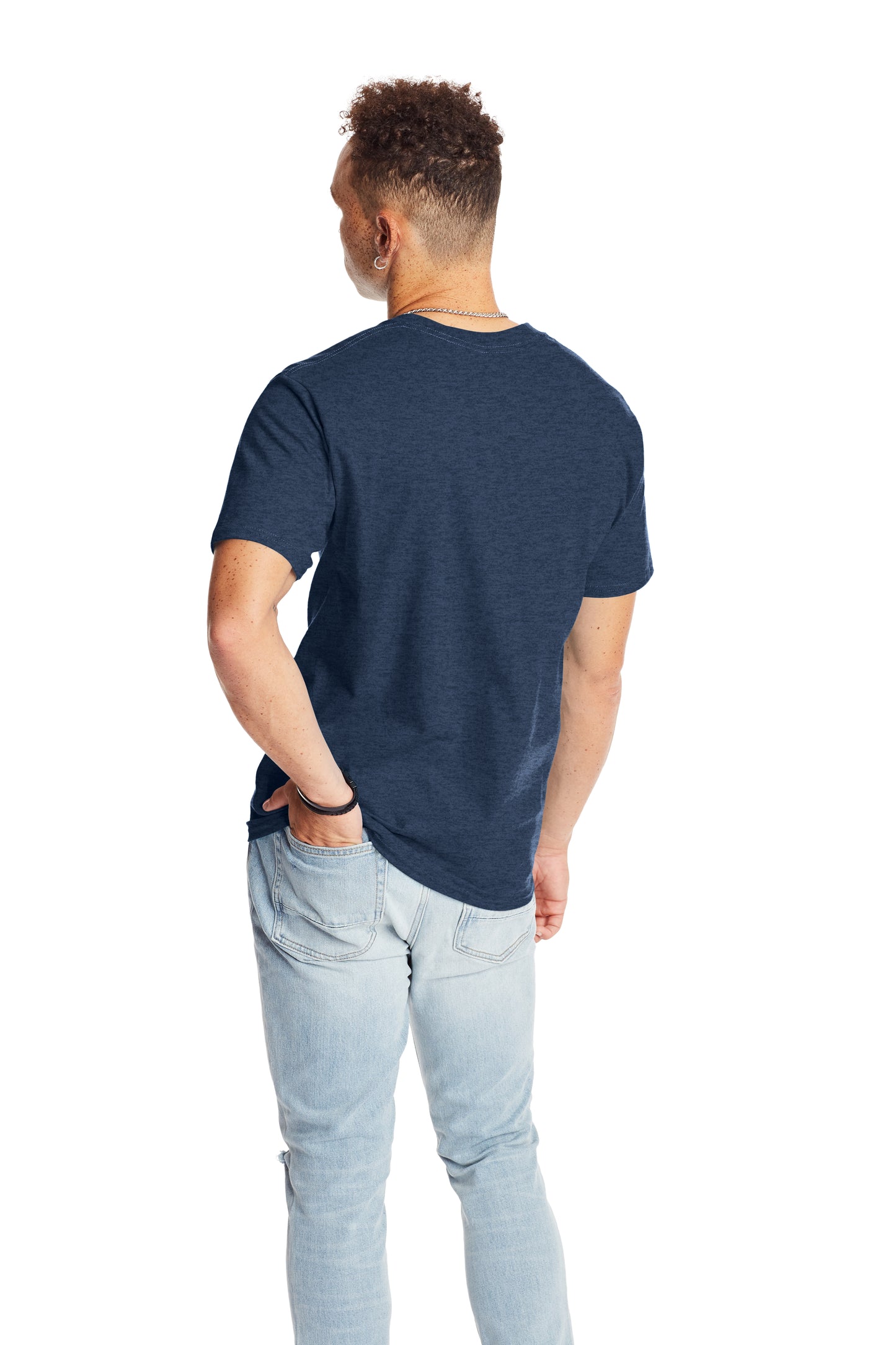 Beefy-T® Short Sleeve Tee - Heather Navy