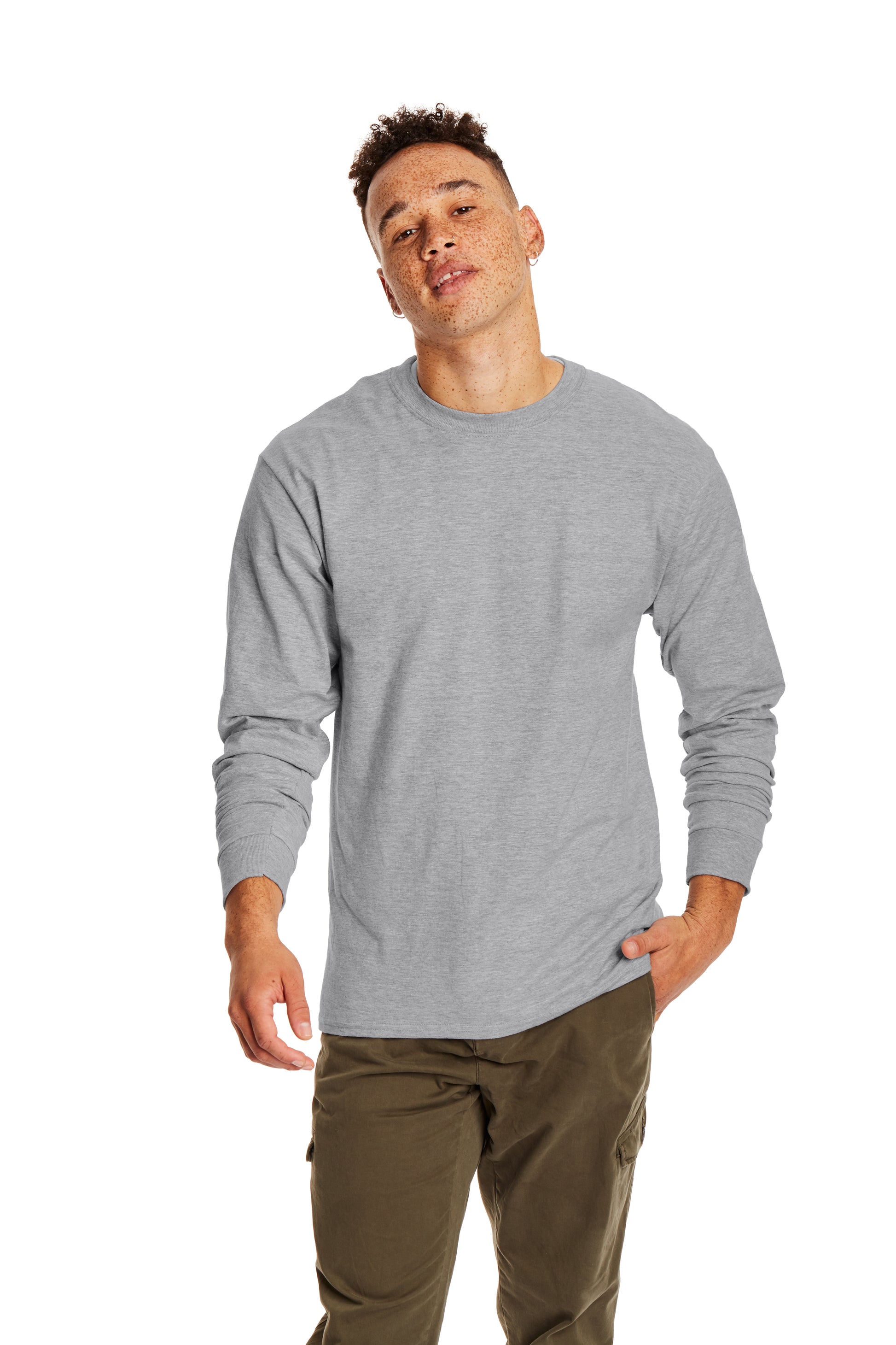 Beefy-T® Long Sleeve Tee - Ash