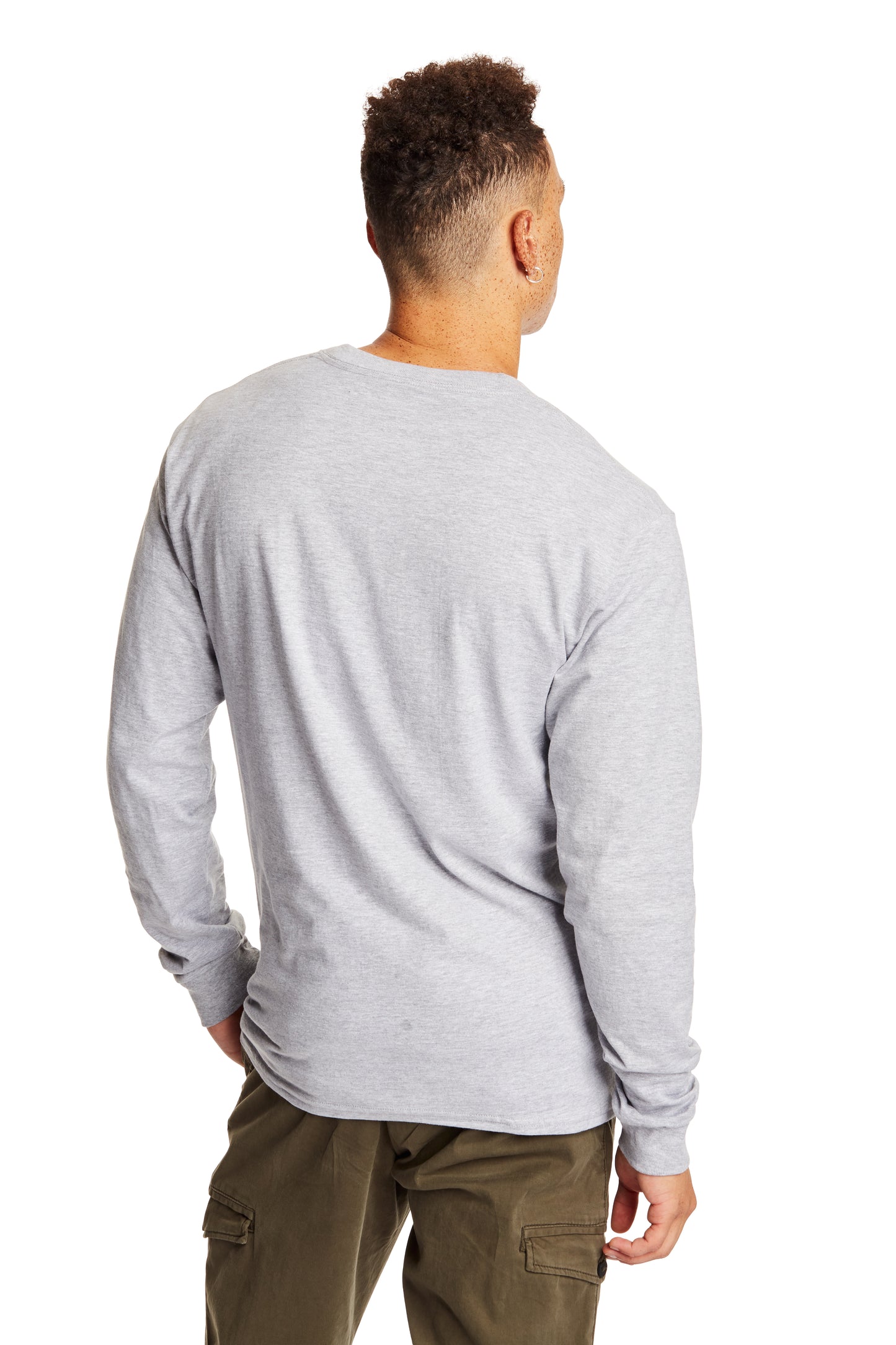 Beefy-T® Long Sleeve Tee - Light Steel