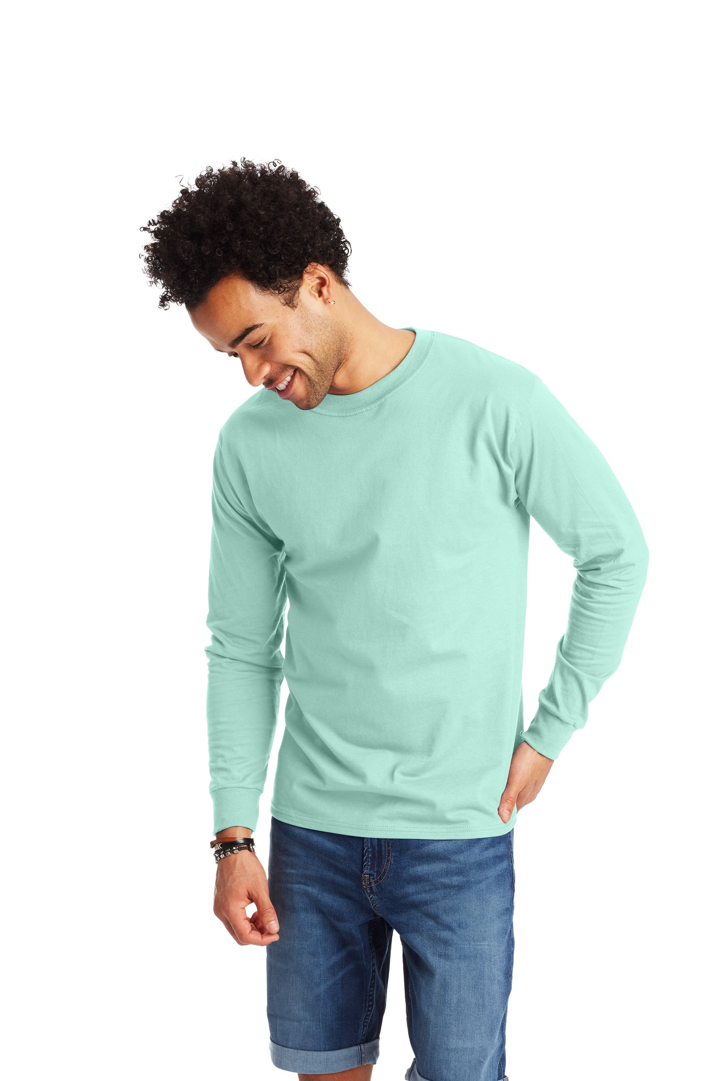 Beefy-T® Long Sleeve Tee - Clean Mint
