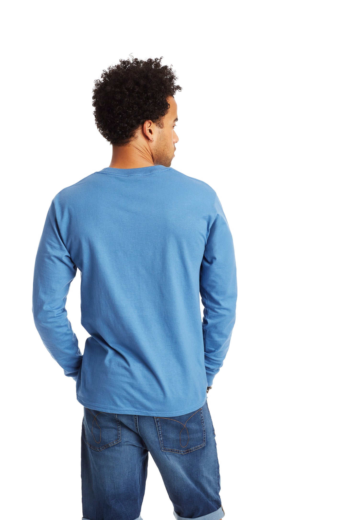 Beefy-T® Long Sleeve Tee - Denim Blue