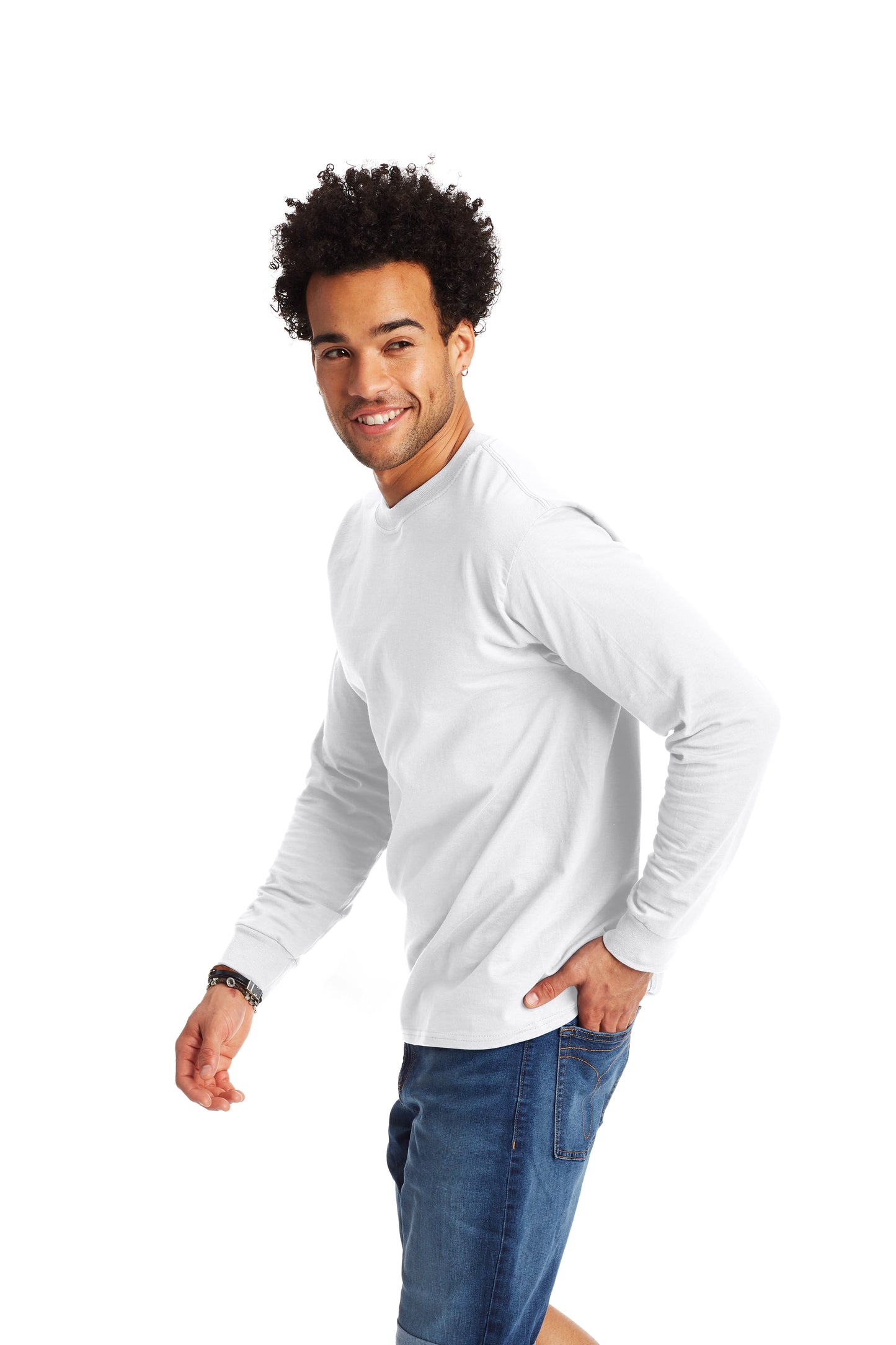 Beefy-T® Long Sleeve Tee - White