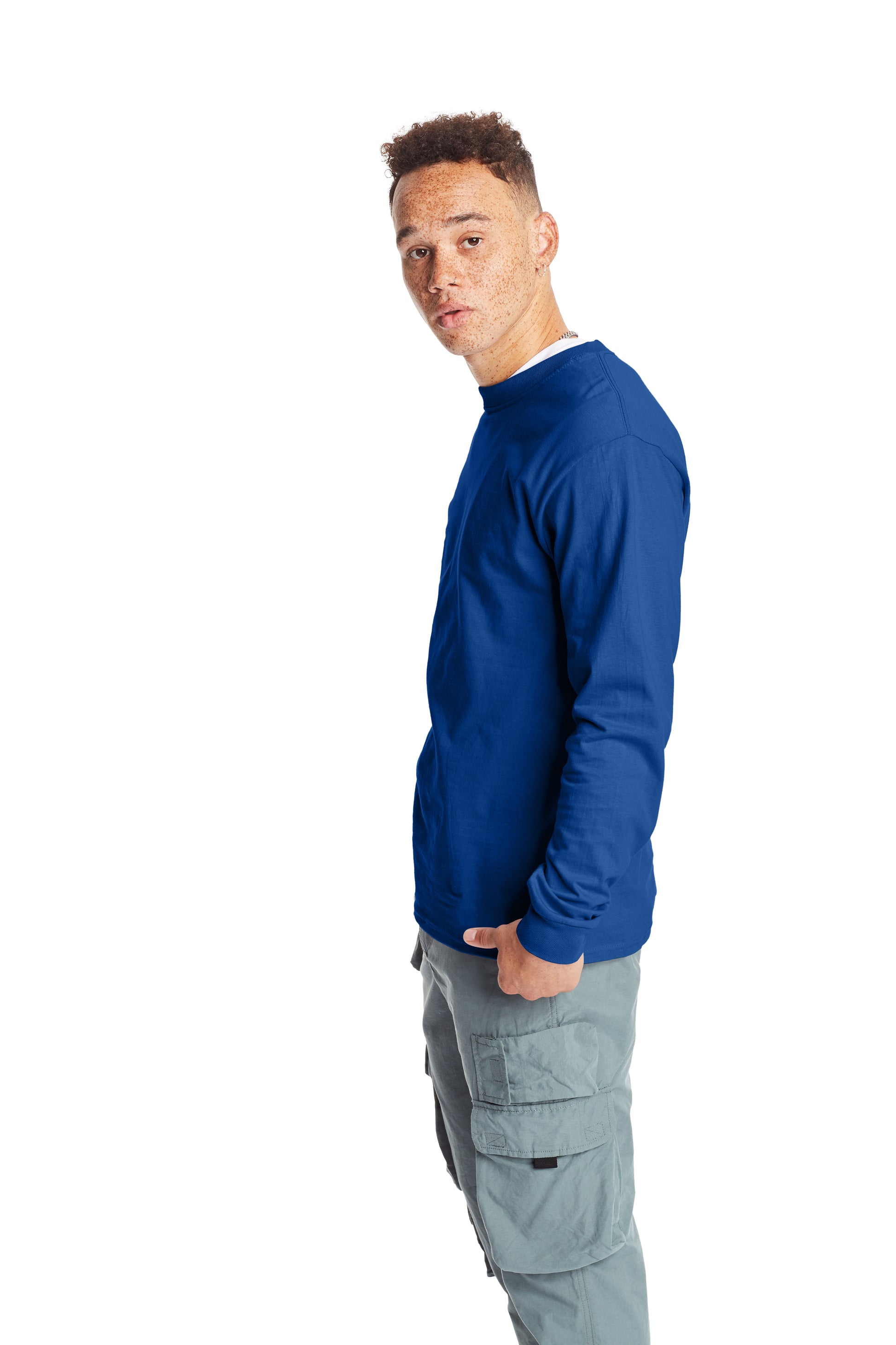 Beefy-T® Long Sleeve Tee - Deep Royal