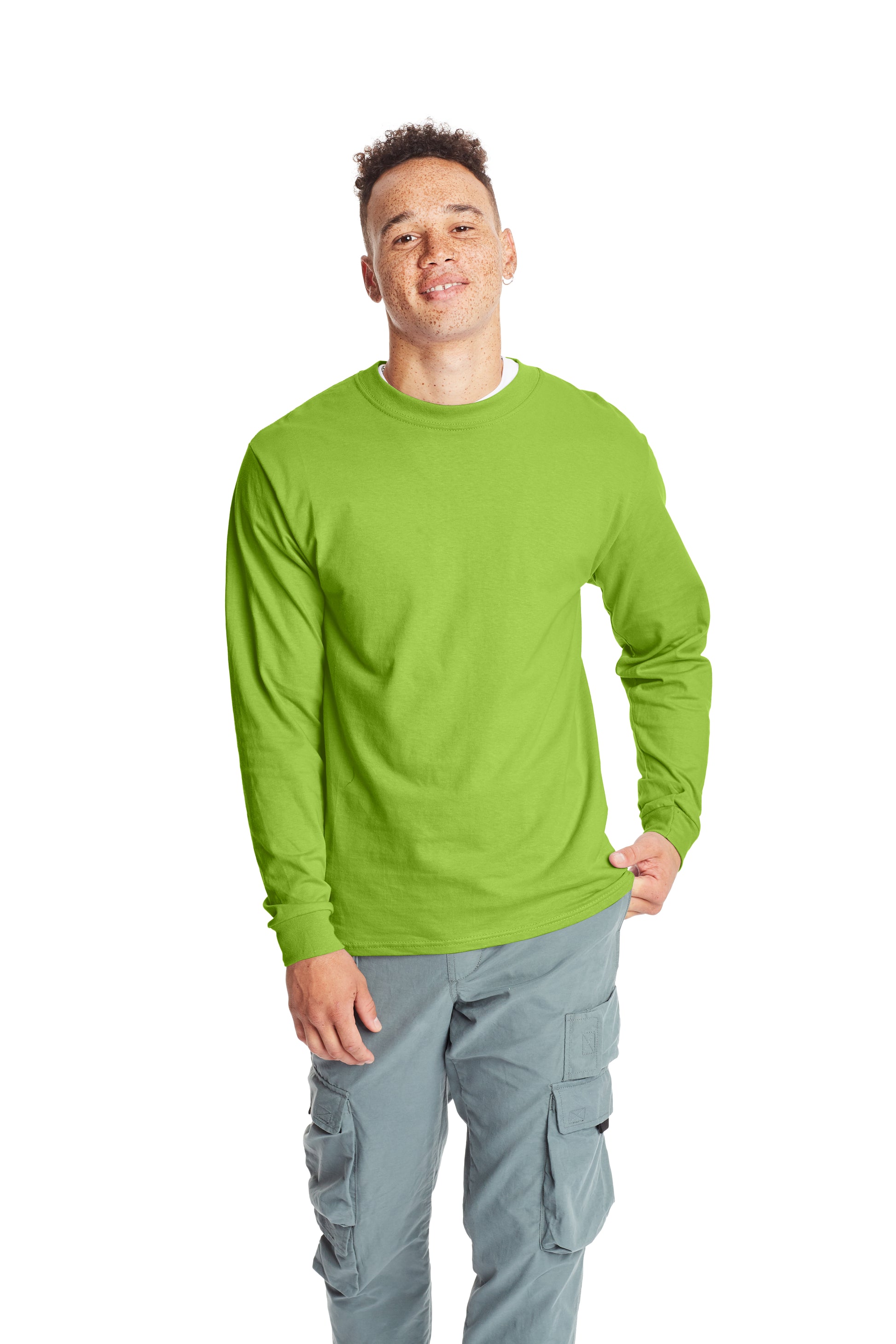 Beefy-T® Long Sleeve Tee - Lime