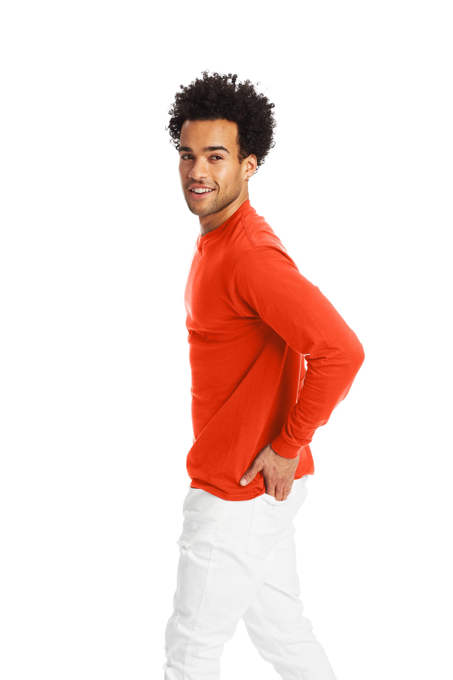 Beefy-T® Long Sleeve Tee - Orange