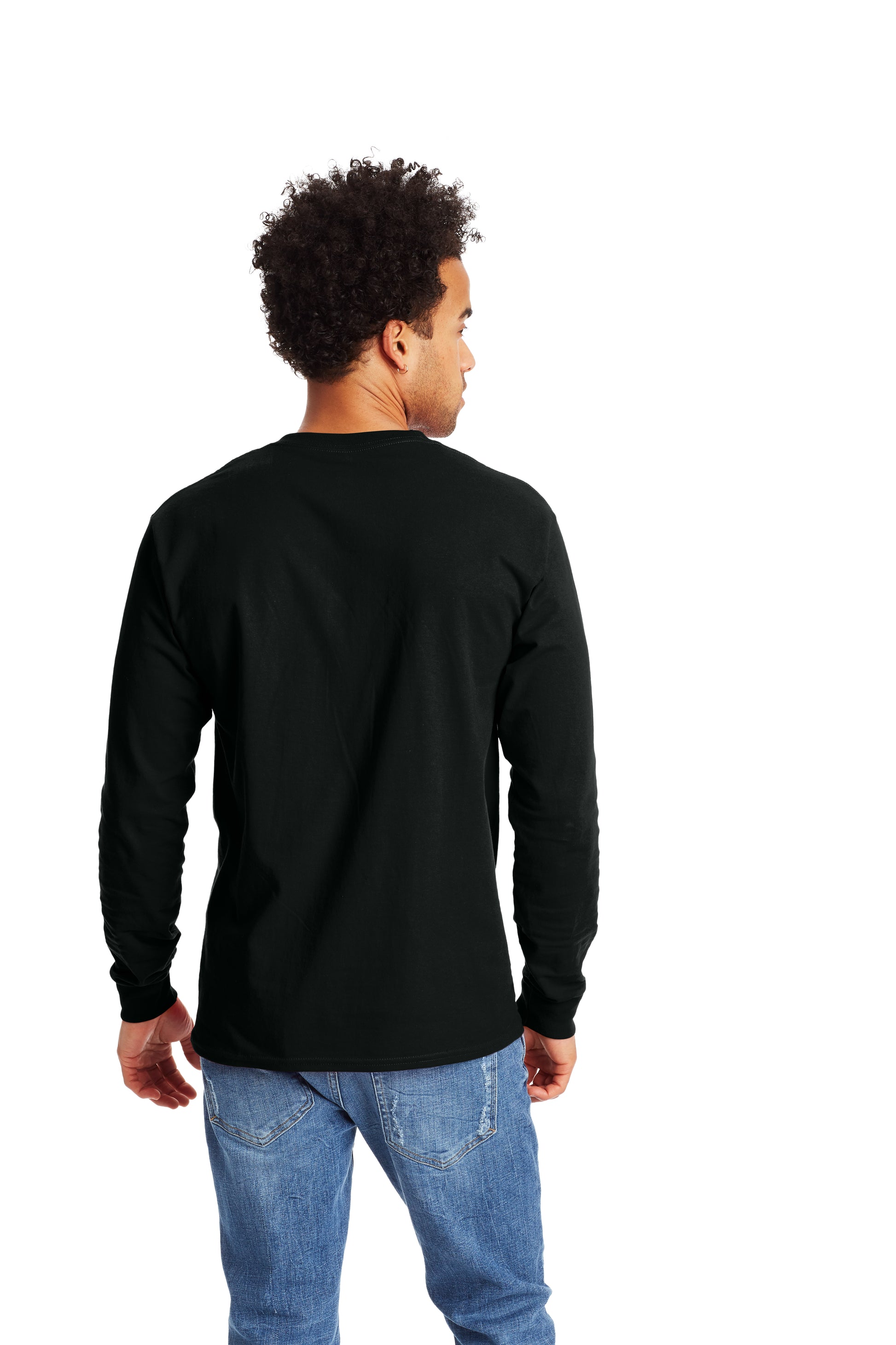 Authentic Long Sleeve Pocket Tee - Black