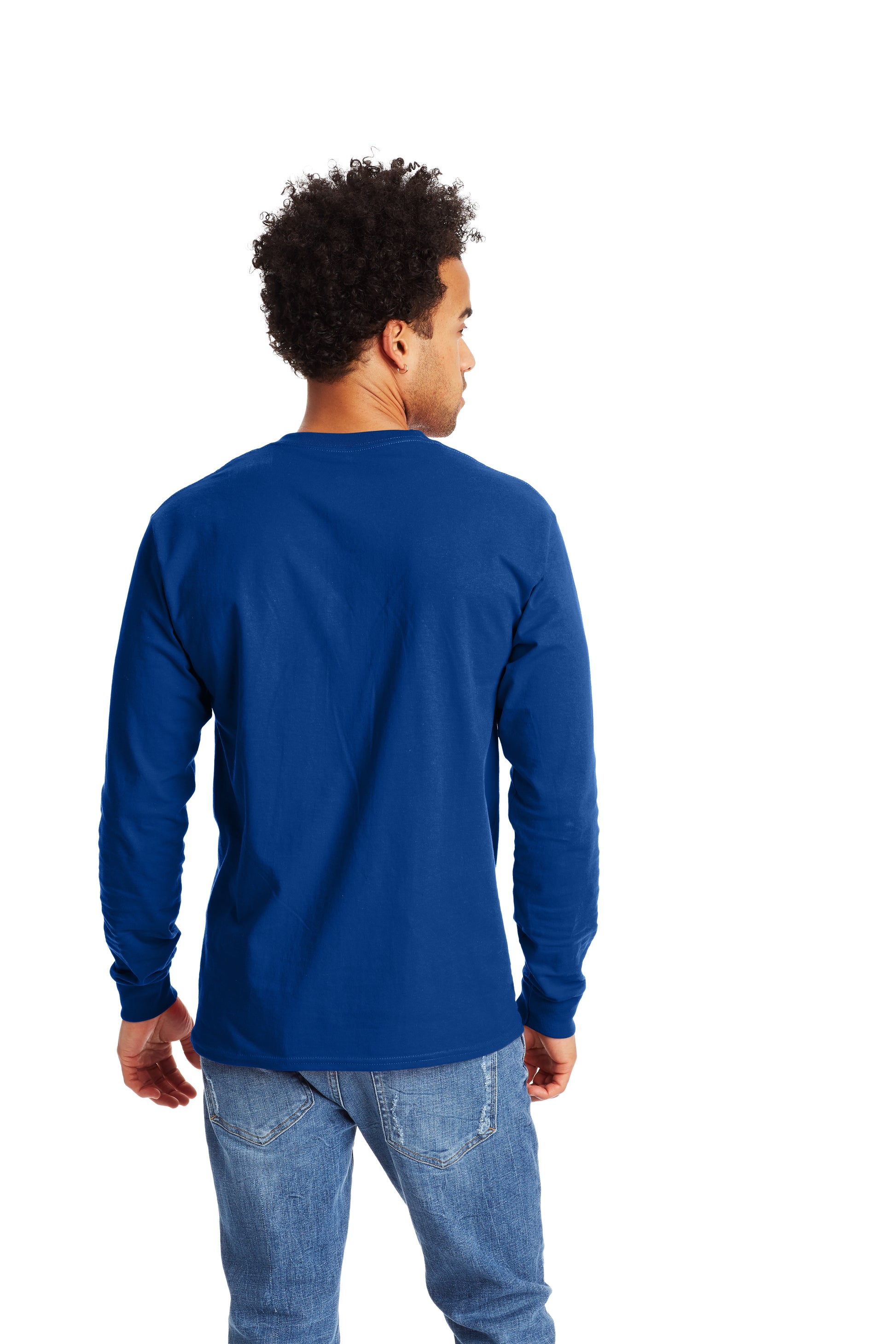 Authentic Long Sleeve Pocket Tee - Deep Royal