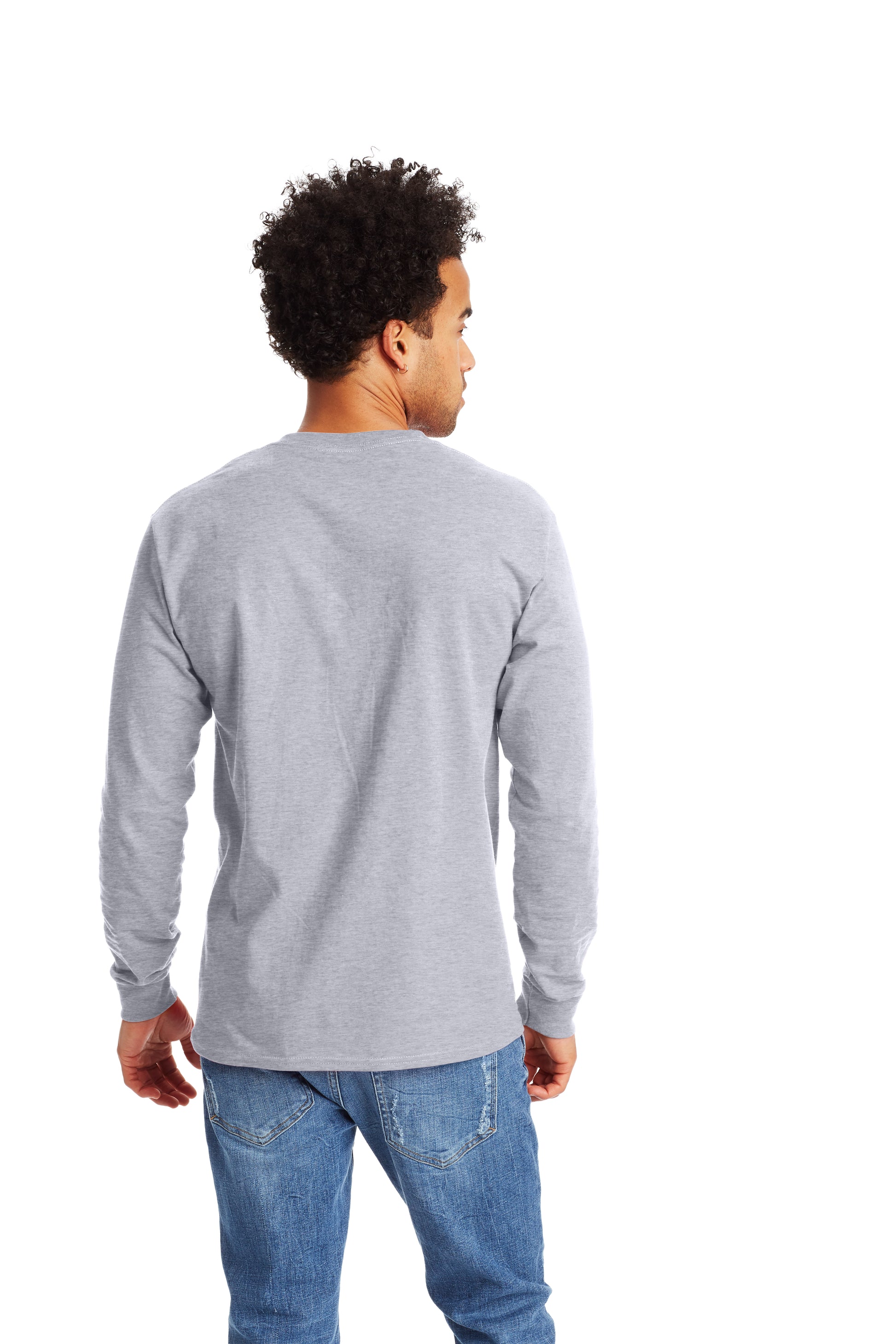 Authentic Long Sleeve Pocket Tee - Light Steel