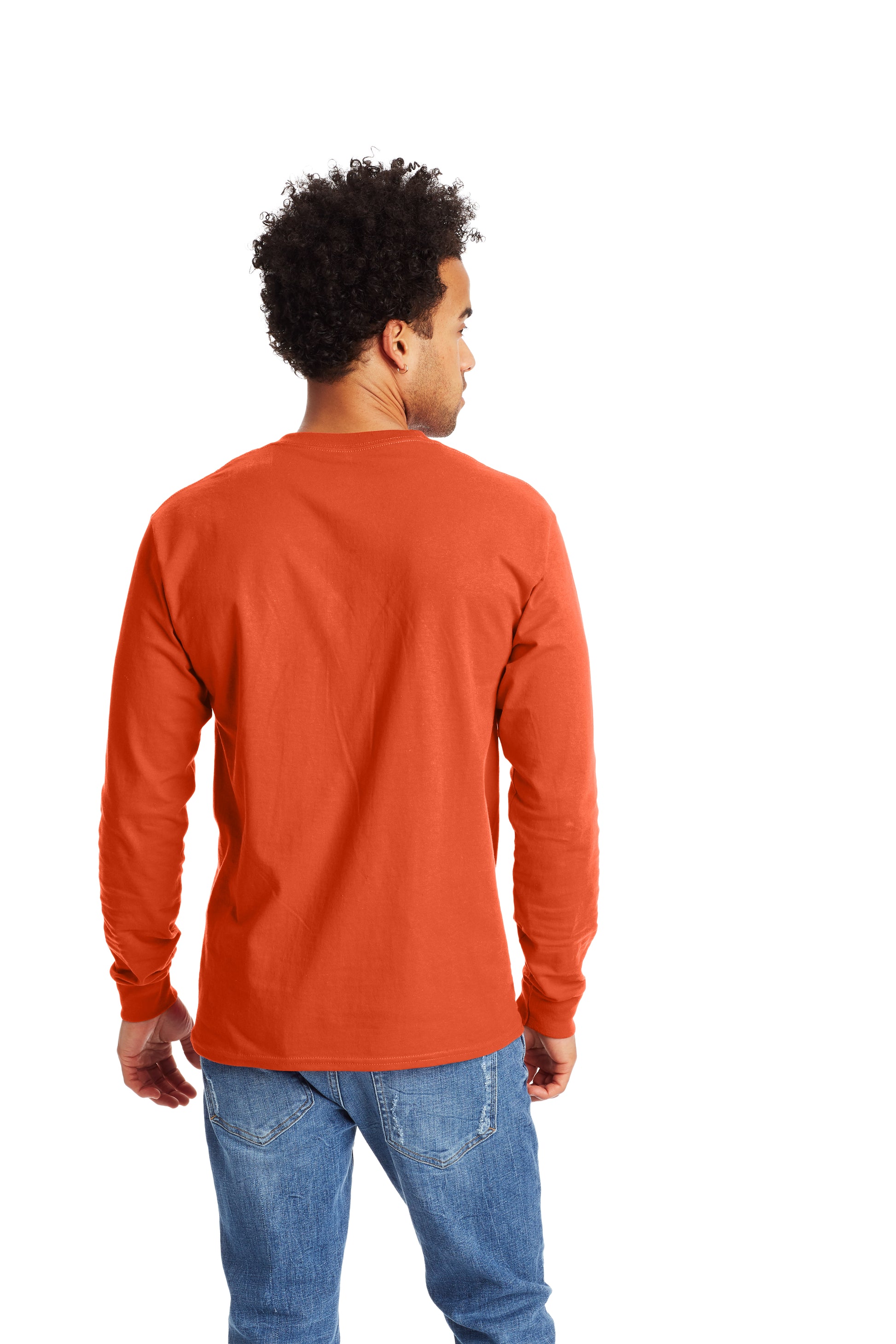 Authentic Long Sleeve Pocket Tee - Orange