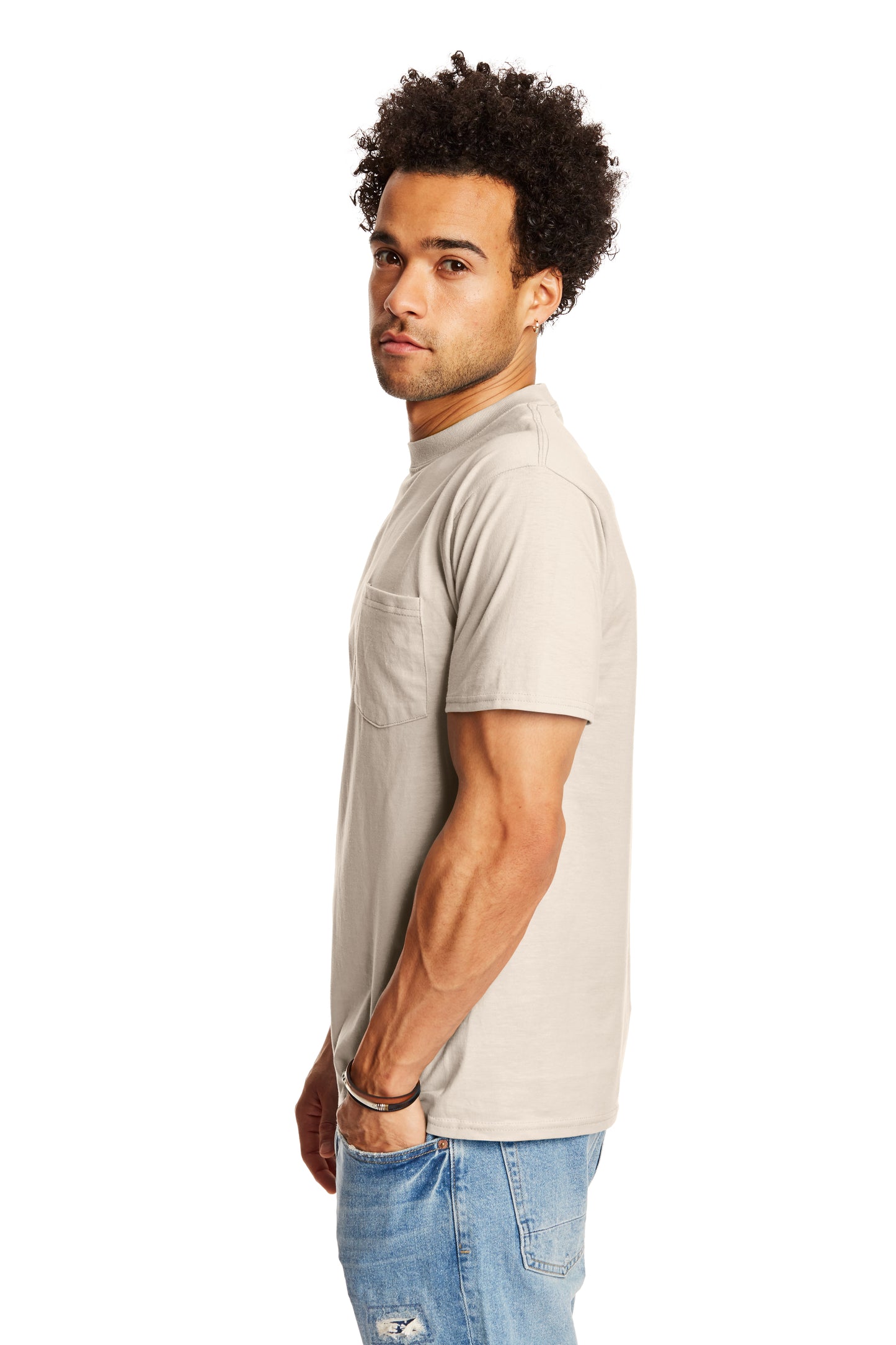 Beefy-T® Short Sleeve Pocket Tee - Sand