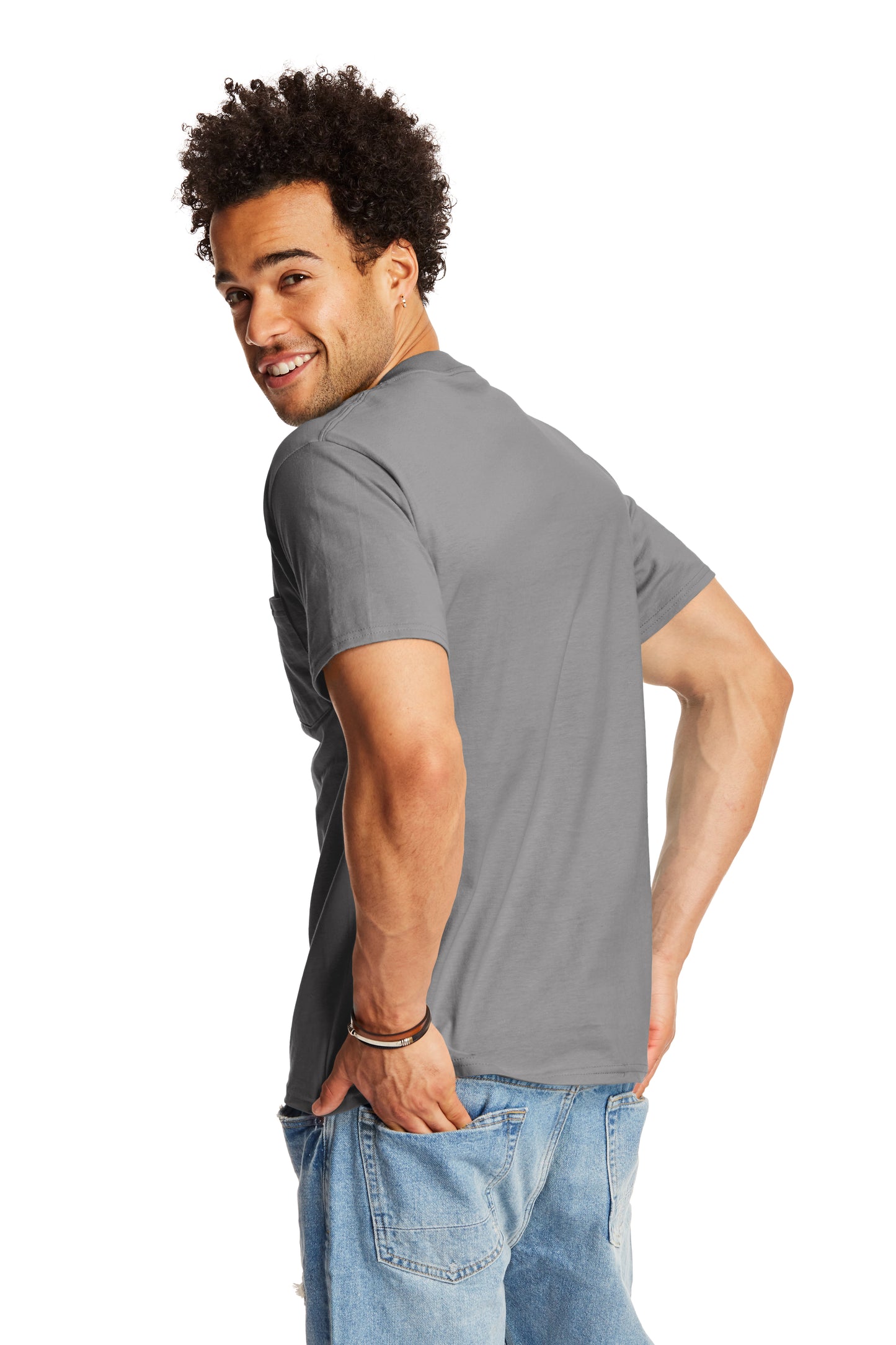 Beefy-T® Short Sleeve Pocket Tee - Smoke Gray