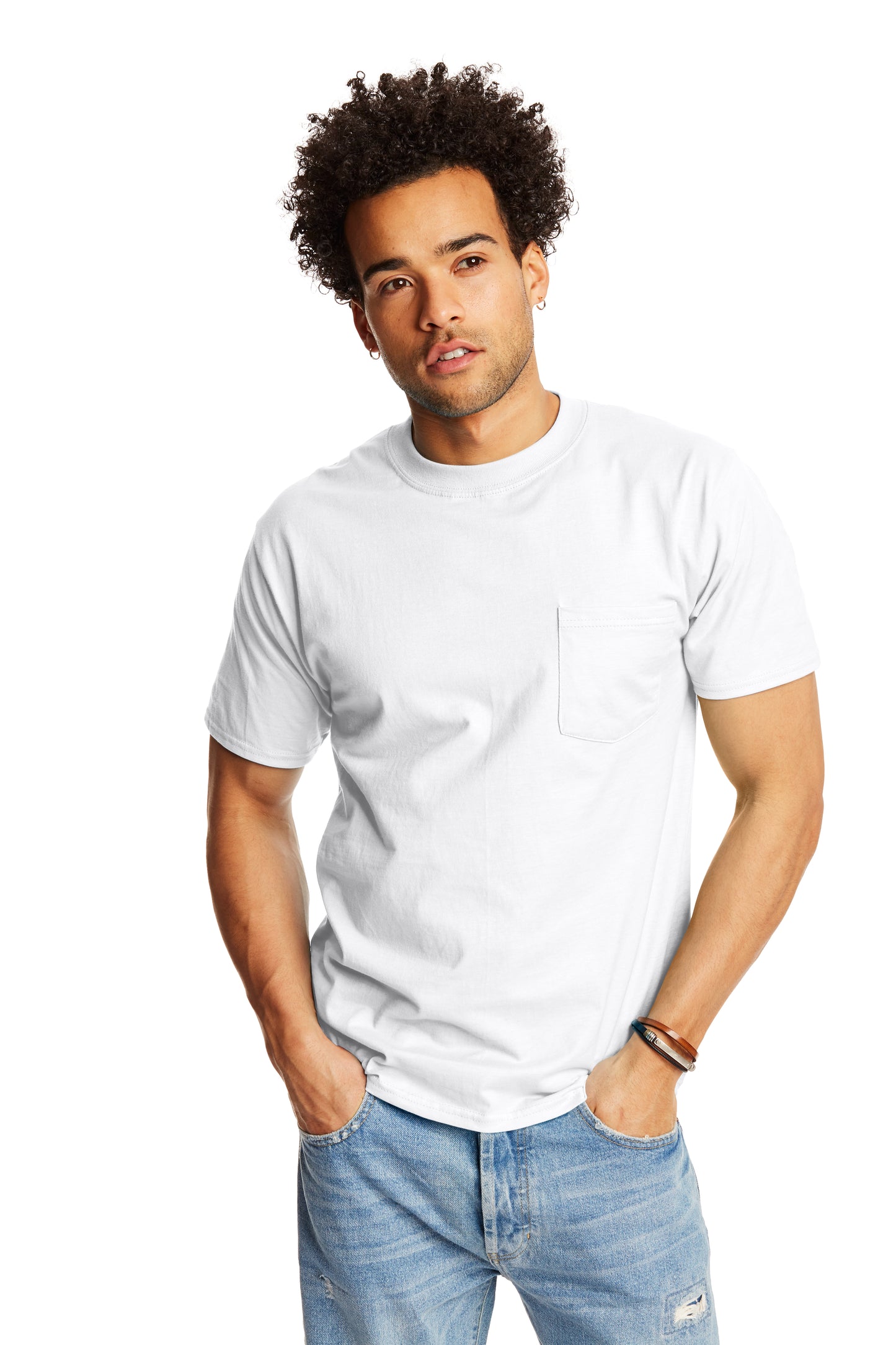 Beefy-T® Short Sleeve Pocket Tee - White