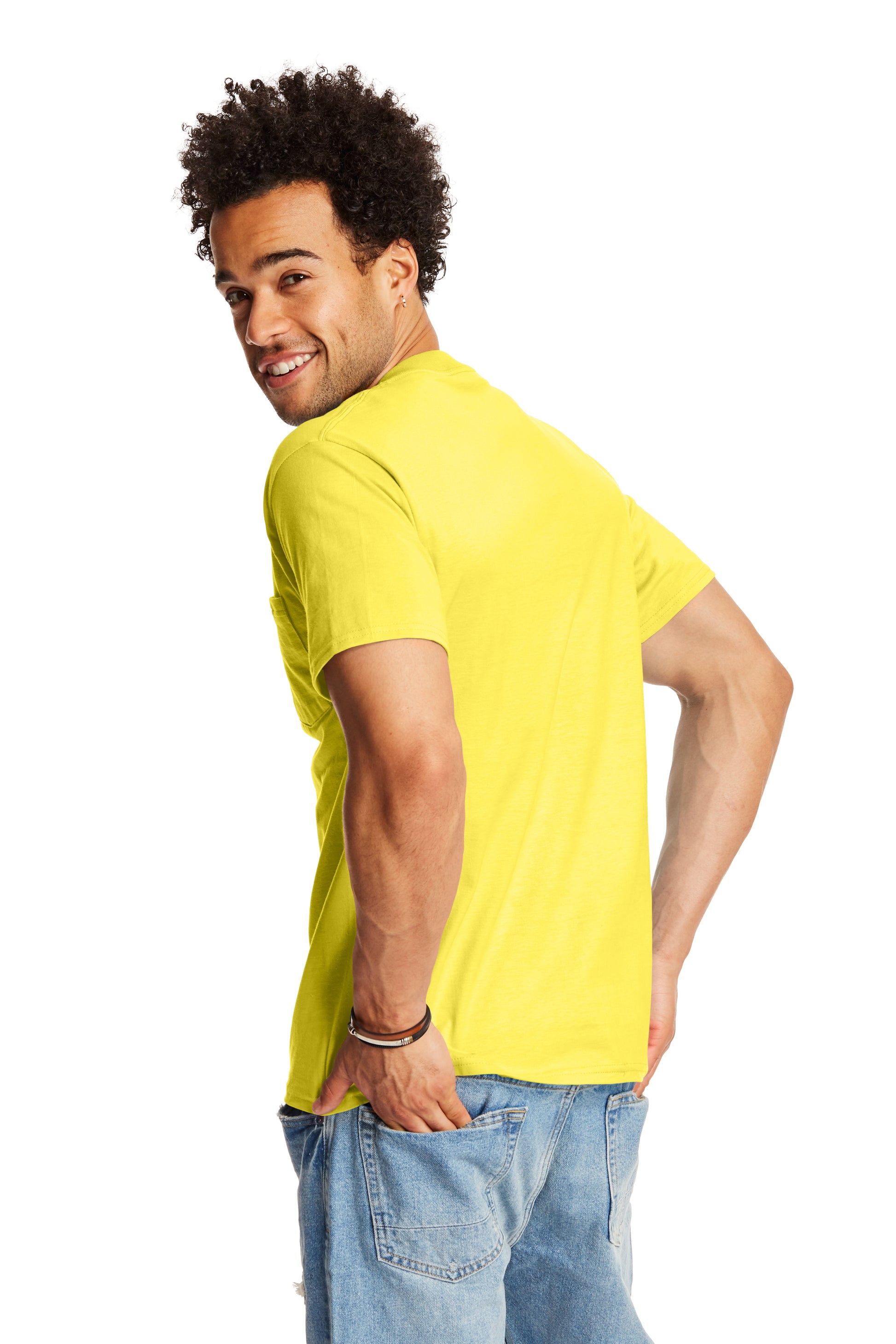 Beefy-T® Short Sleeve Pocket Tee - Yellow