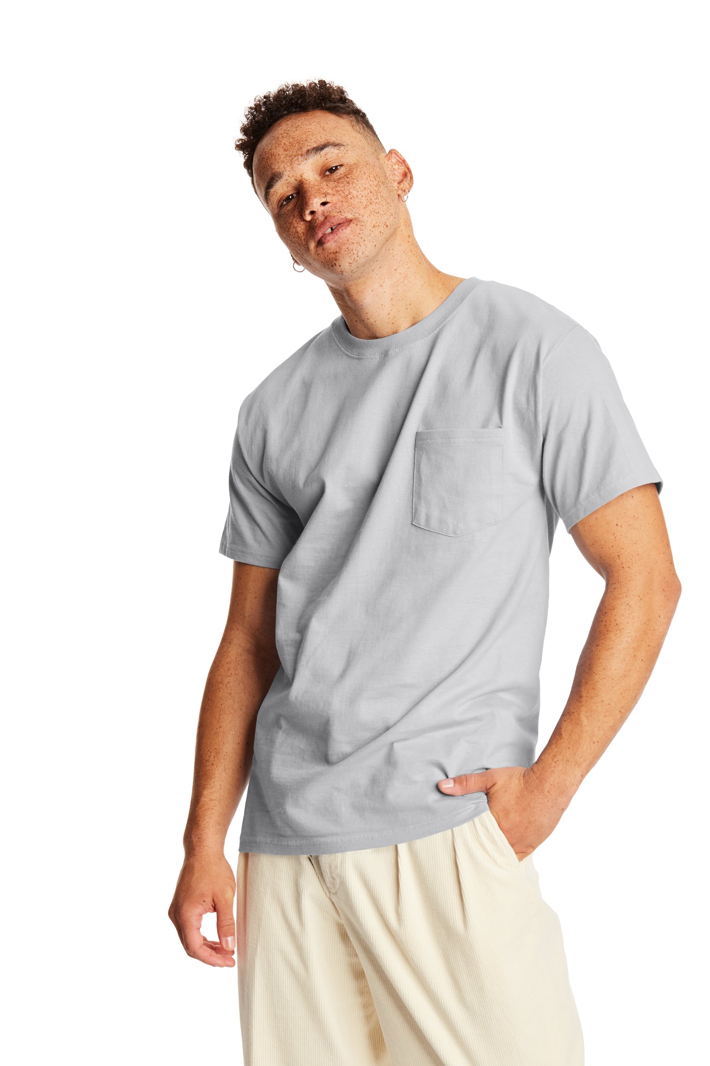 Beefy-T® Short Sleeve Pocket Tee - Ash