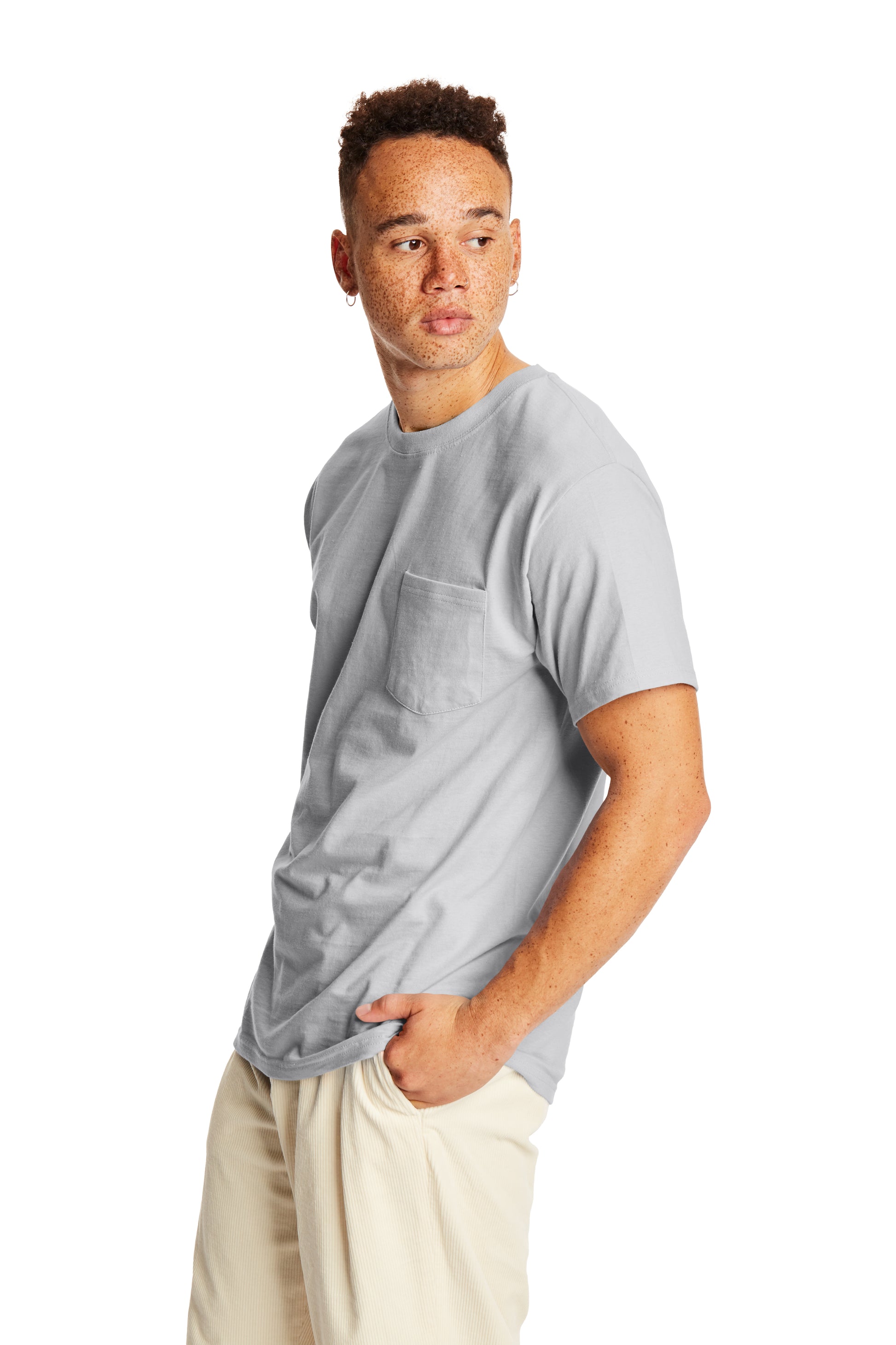 Beefy-T® Short Sleeve Pocket Tee - Ash