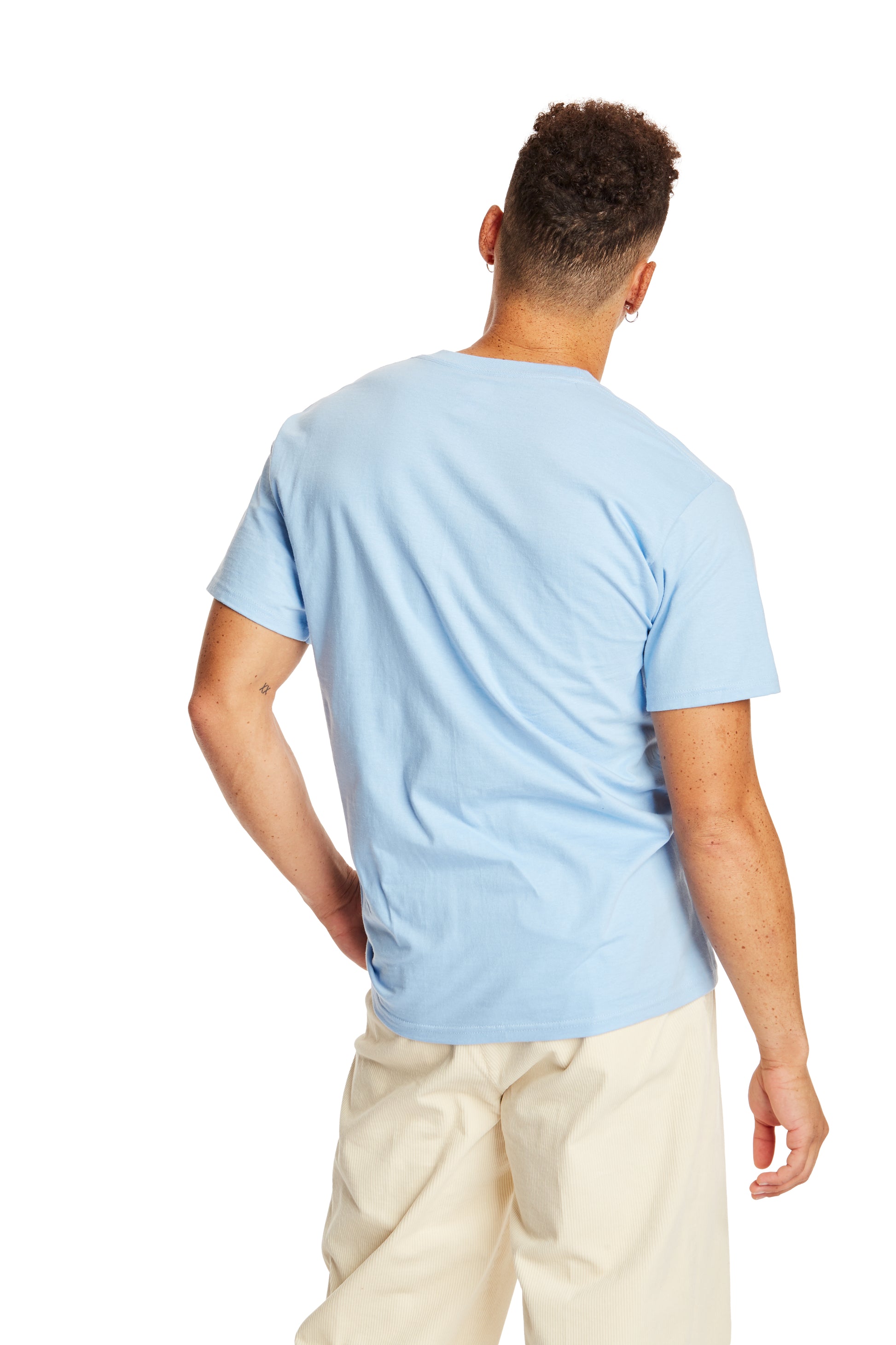 Beefy-T® Short Sleeve Pocket Tee - Light Blue