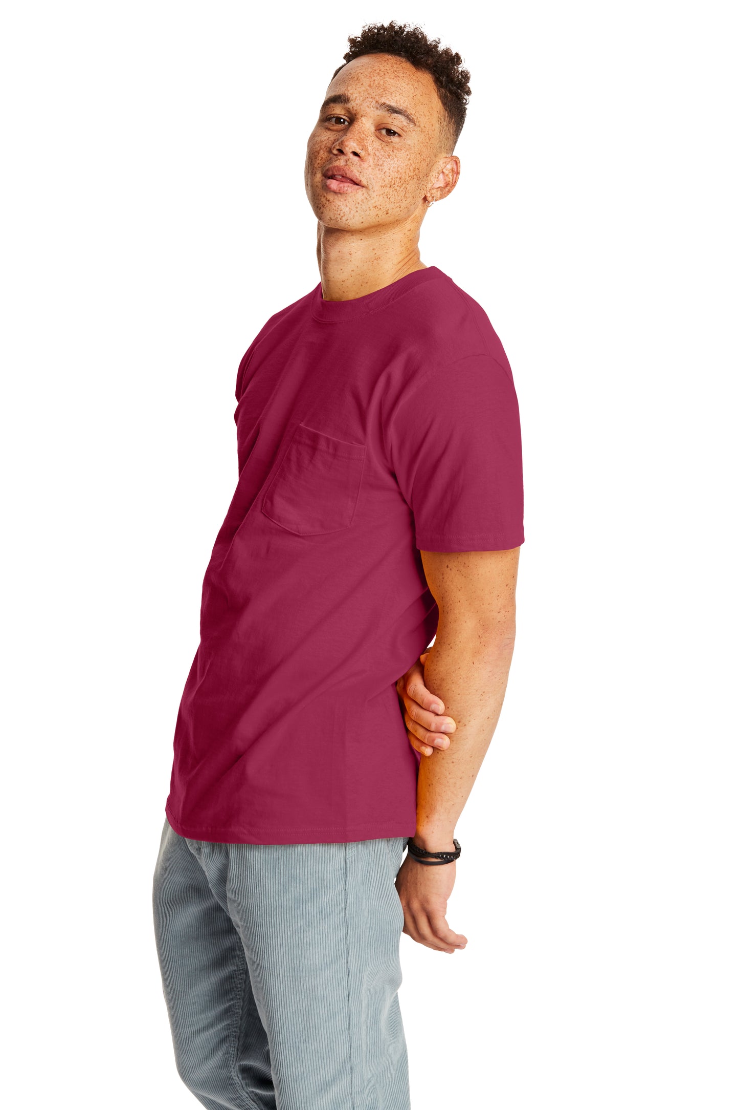 Beefy-T® Short Sleeve Pocket Tee - Cardinal