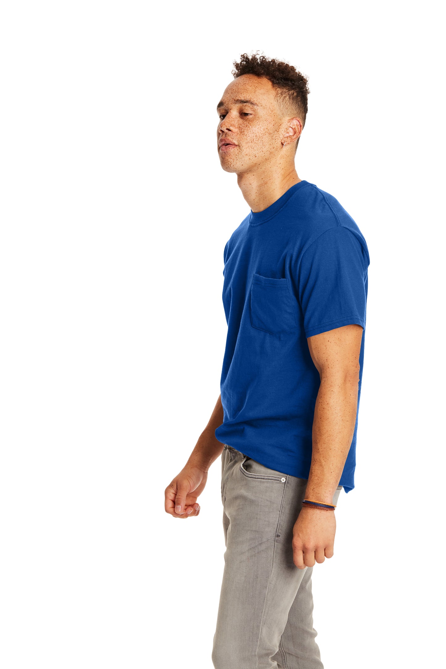 Beefy-T® Short Sleeve Pocket Tee - Deep Royal
