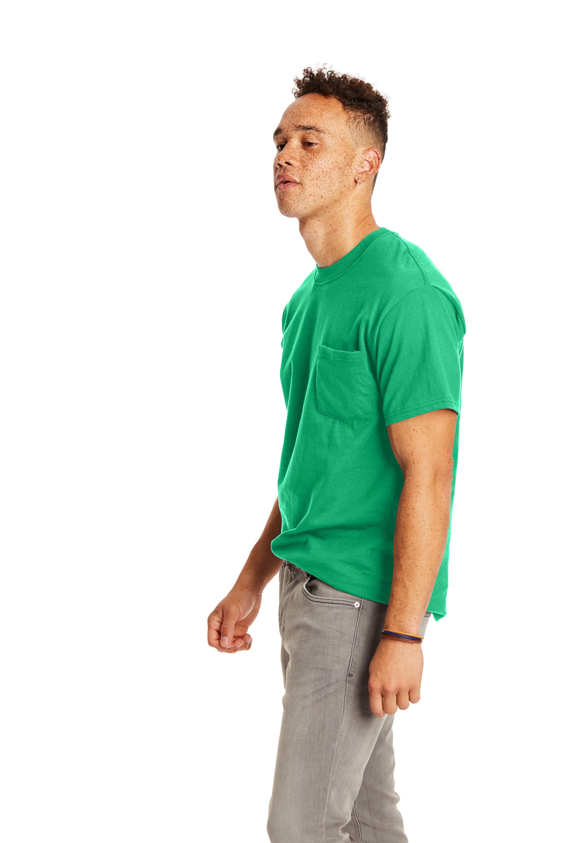 Beefy-T® Short Sleeve Pocket Tee - Kelly Green