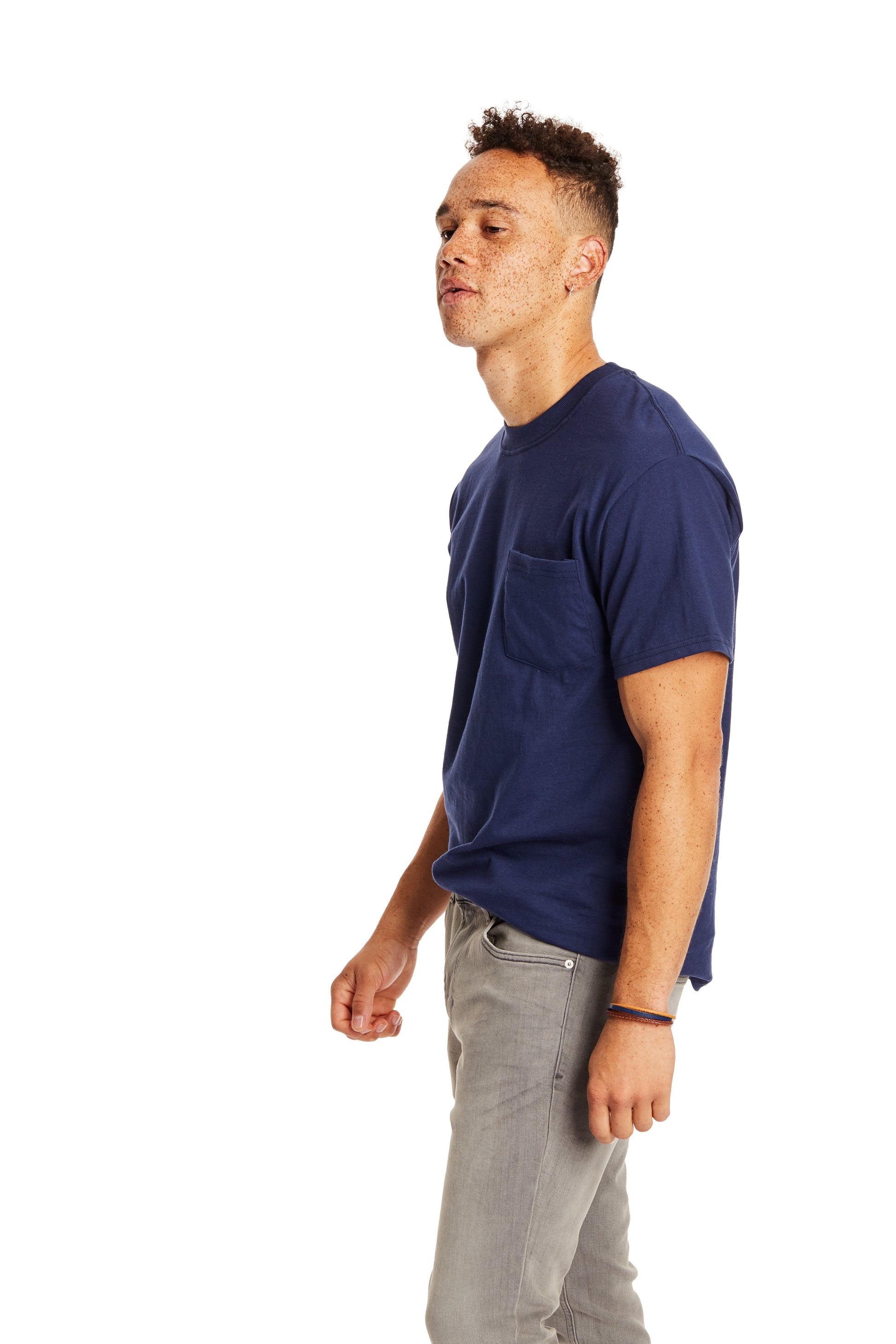 Beefy-T® Short Sleeve Pocket Tee - Navy
