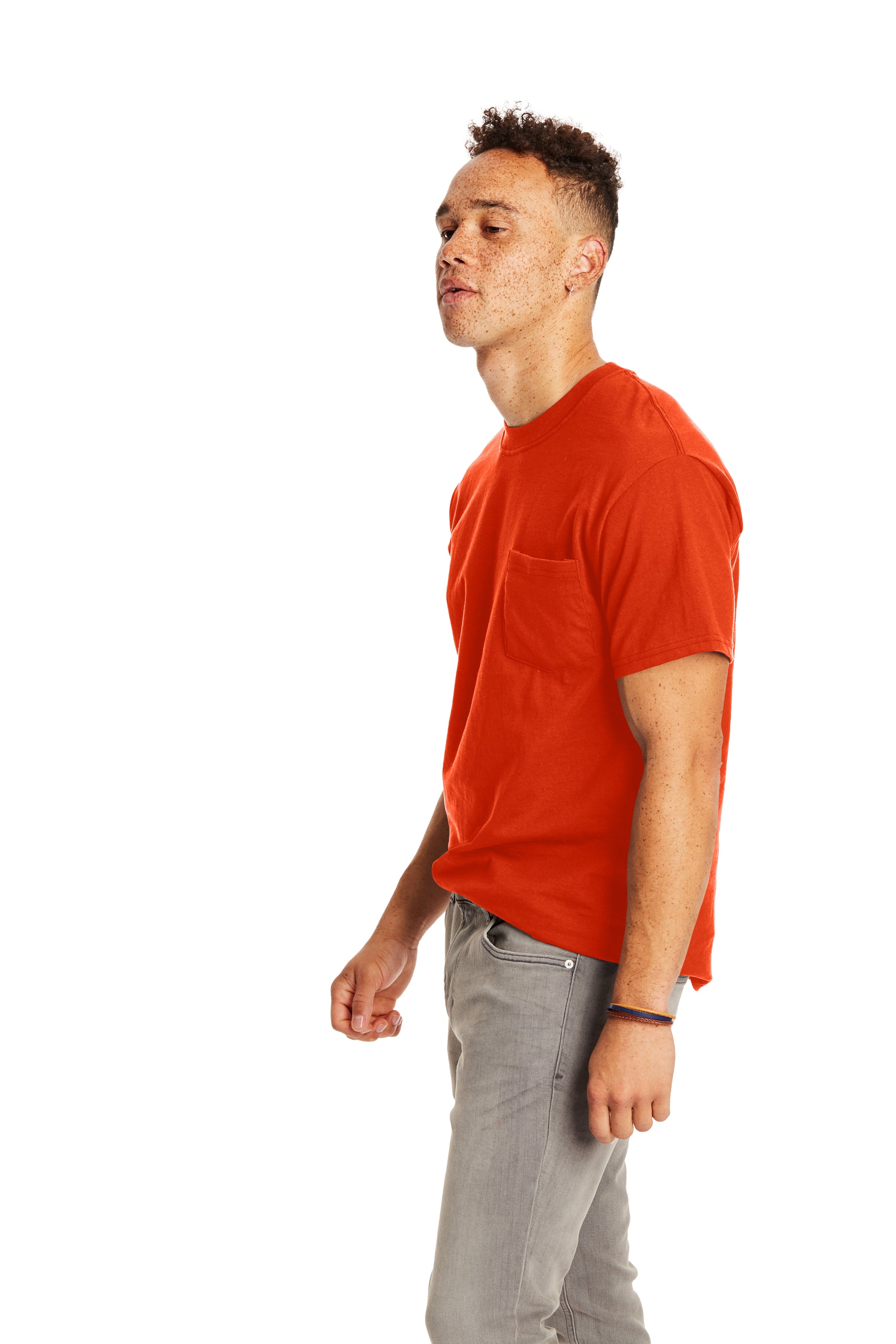 Beefy-T® Short Sleeve Pocket Tee - Orange
