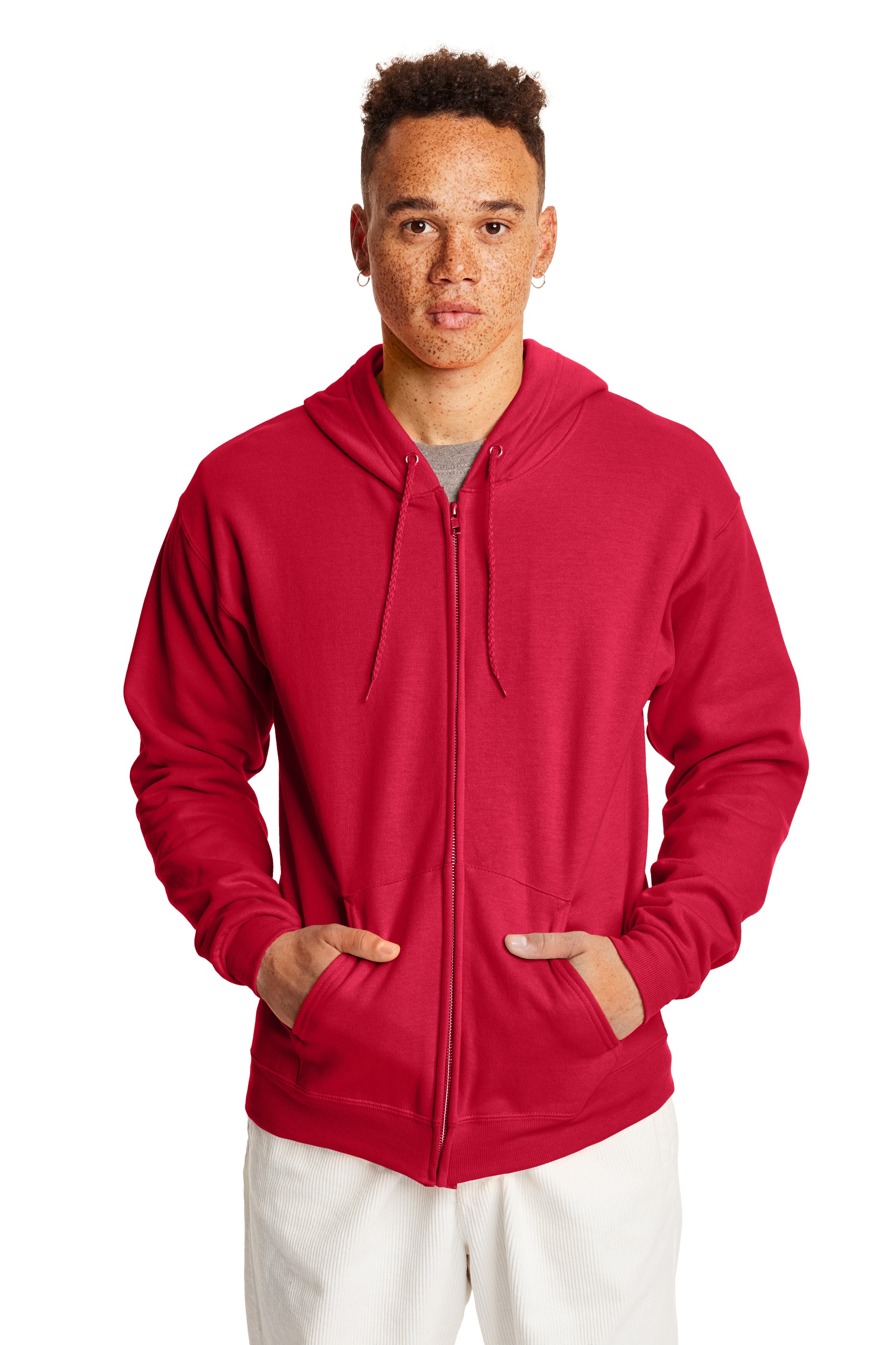 EcoSmart® 50/50 Full-Zip Hoodie - Deep Red