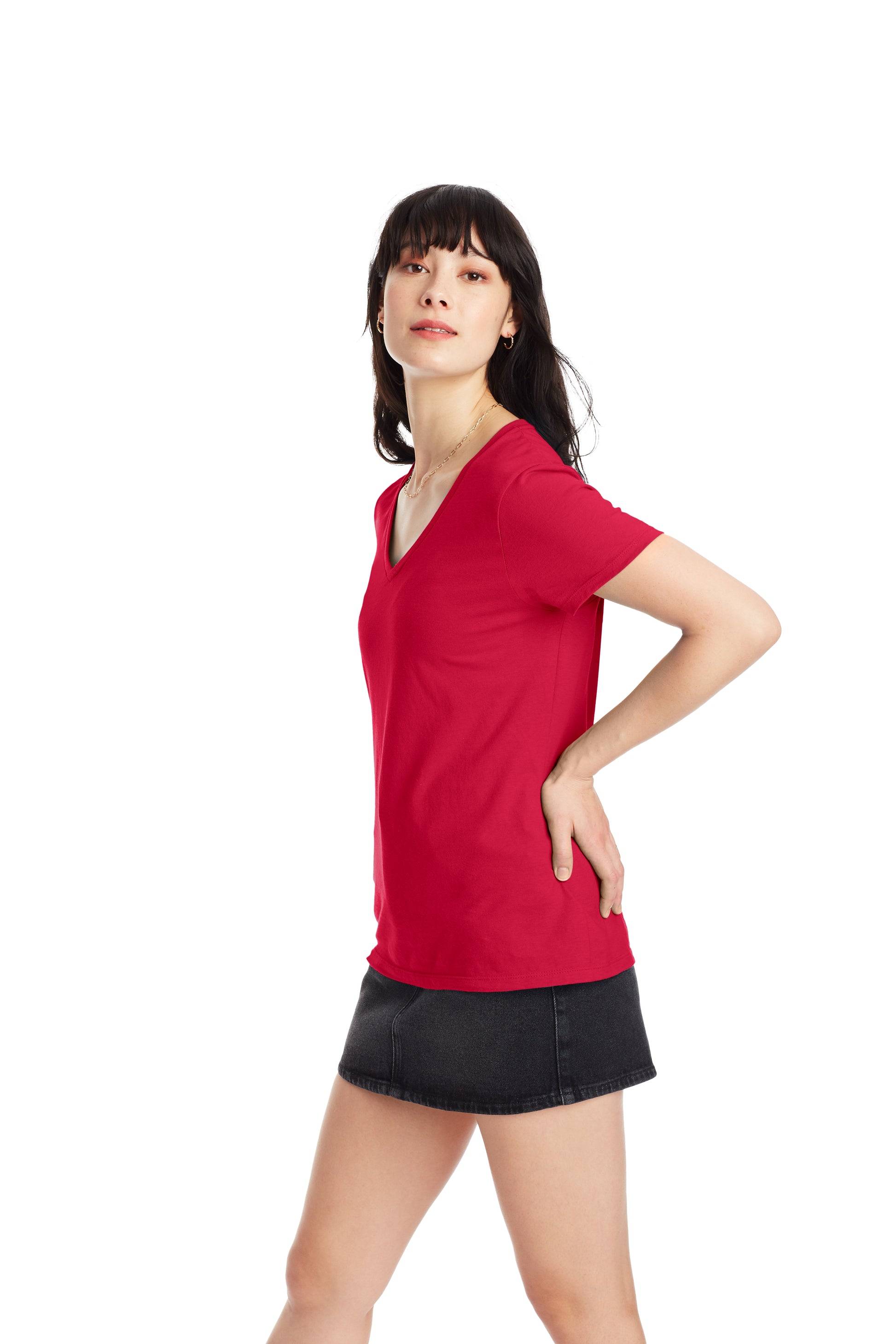 Women's Perfect-T Short Sleeve V-neck - Deep Red