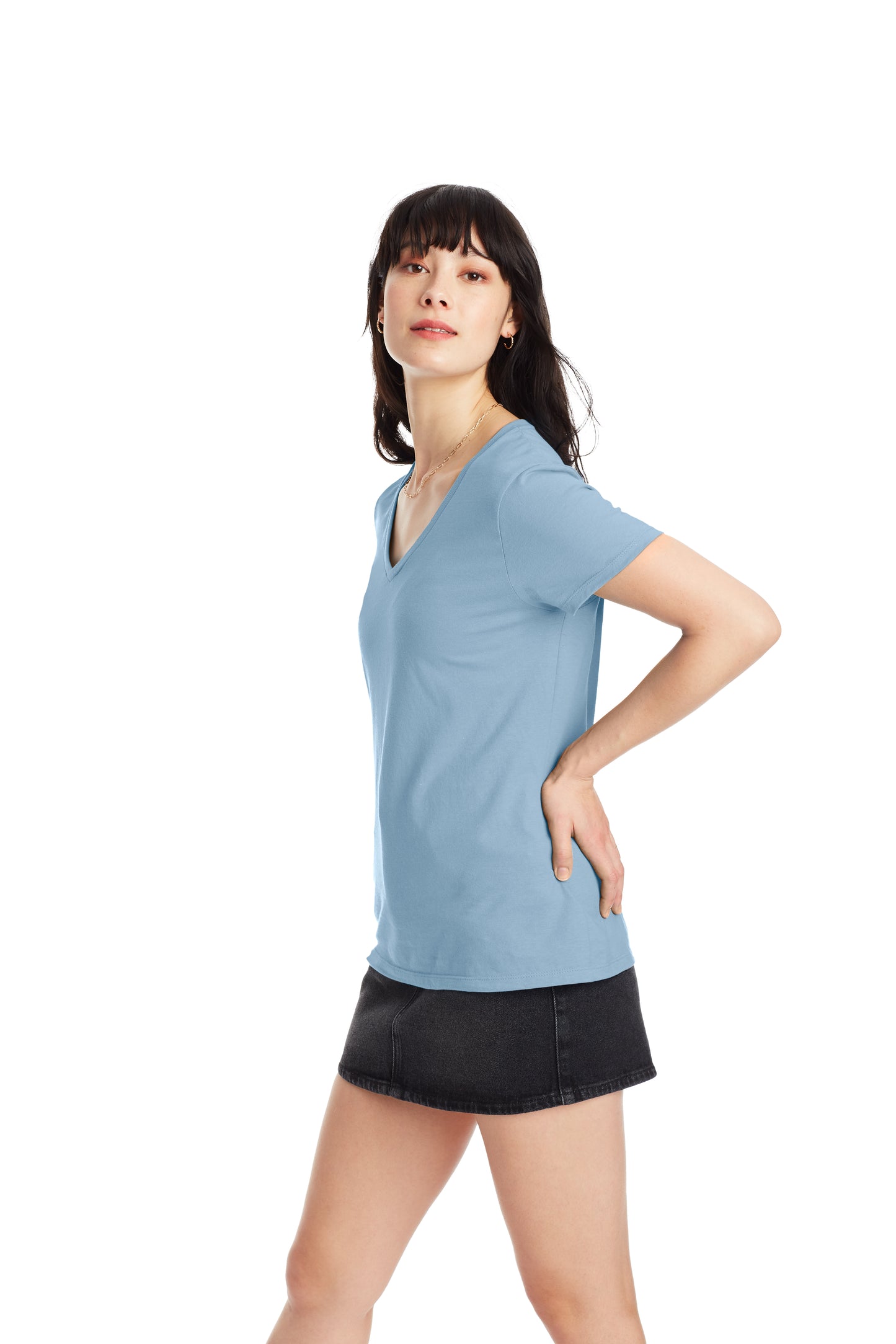 Women's Perfect-T Short Sleeve V-neck - Light Blue