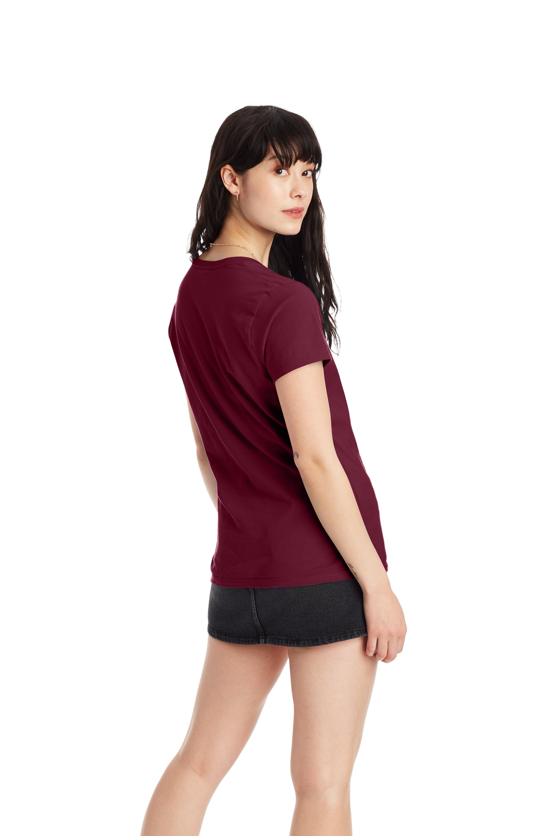 Women's Perfect-T Short Sleeve V-neck - Maroon