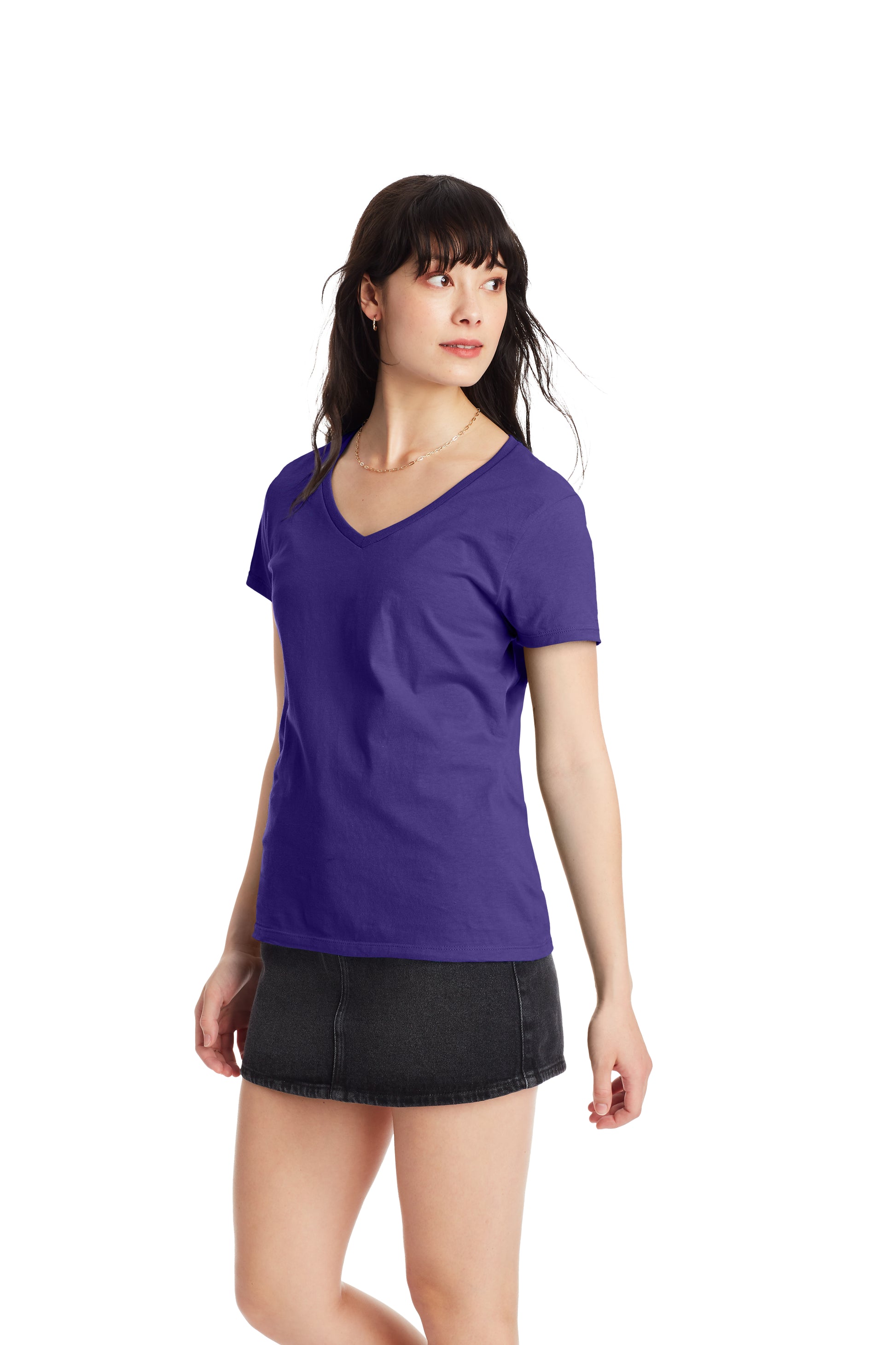 Women's Perfect-T Short Sleeve V-neck - Purple
